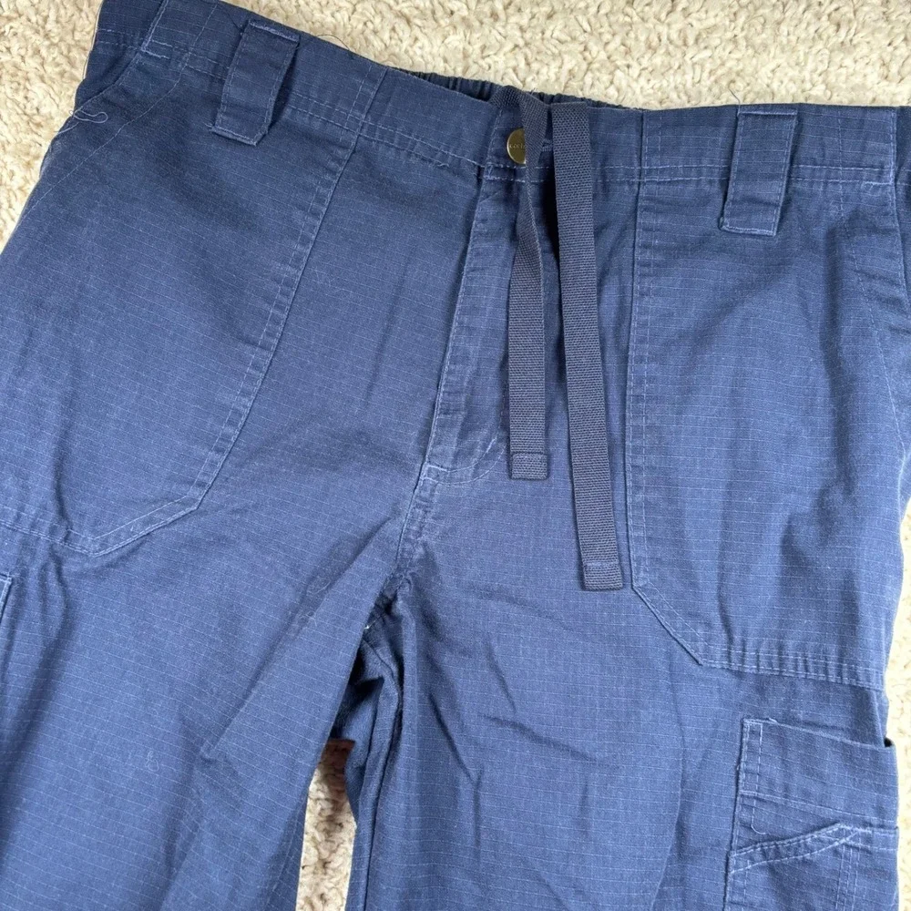 Carhartt Mens Scrub Cargo Pants Medium Tall Navy Blue Ripstop C54108 Medical